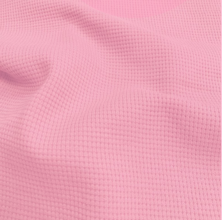 YESSIR WAFFLE KNIT TEE - PINK