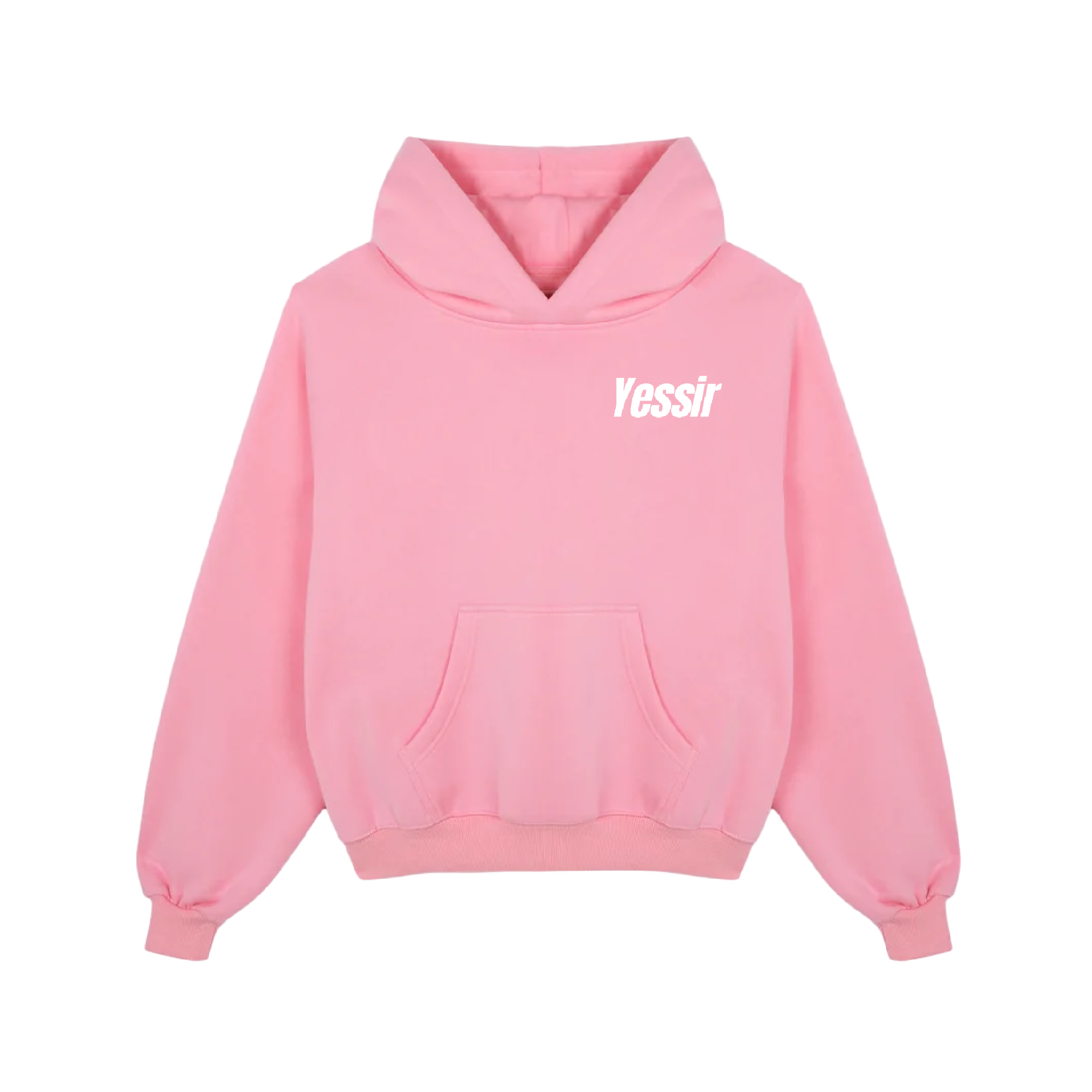 SWEAT À CAPUCHE YESSIR - ROSE